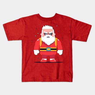 Pop Art Santa: A Colorful and Cheerful Christmas Illustration Kids T-Shirt